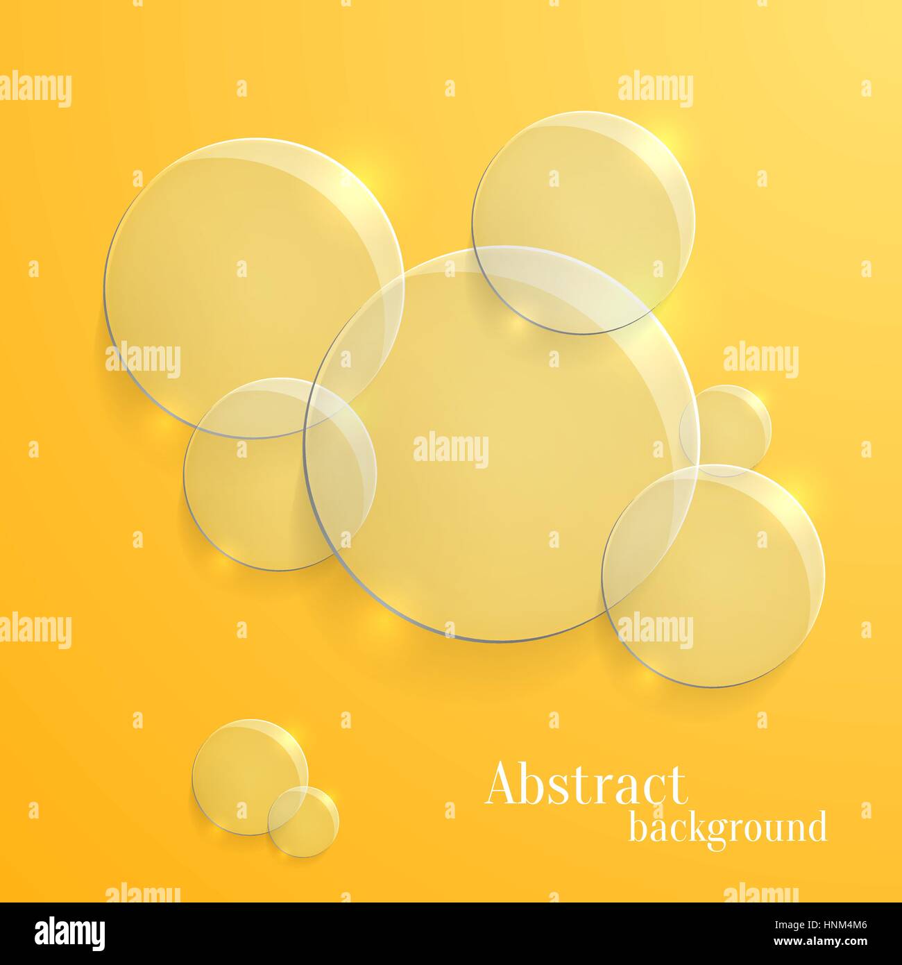 Vector Abstract Background with Glass Glossy Circles Stock Vector Image ...