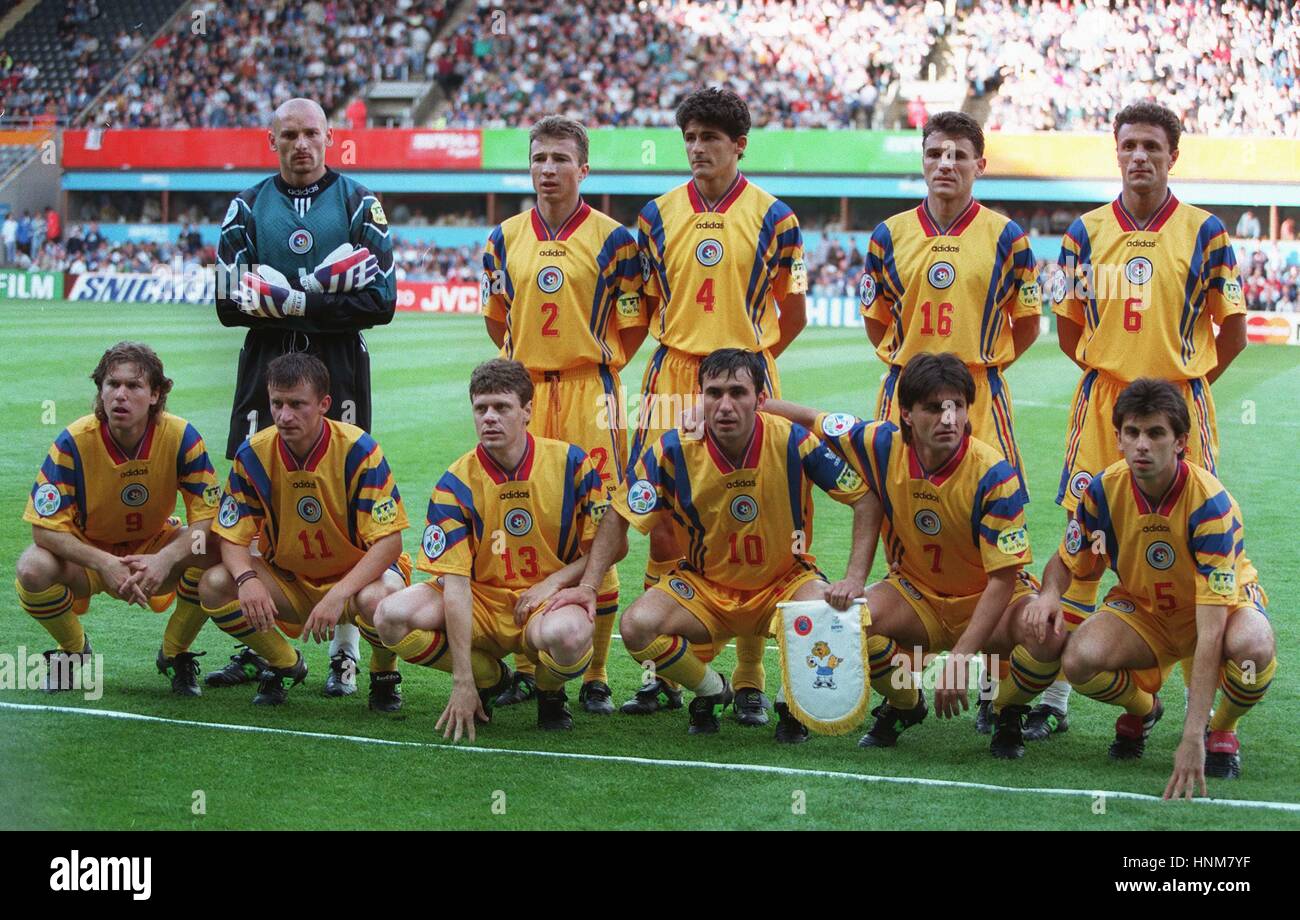 ROMANIA TEAM EURO 96 13 June 1996 Stock Photo