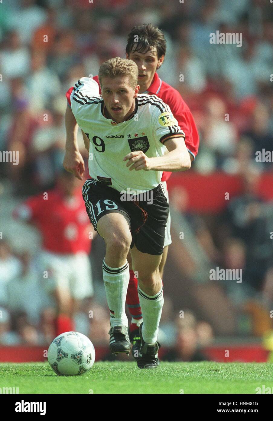 THOMAS STRUNZ GERMANY & BAYERN MUNICH FC 18 June 1996 Stock Photo