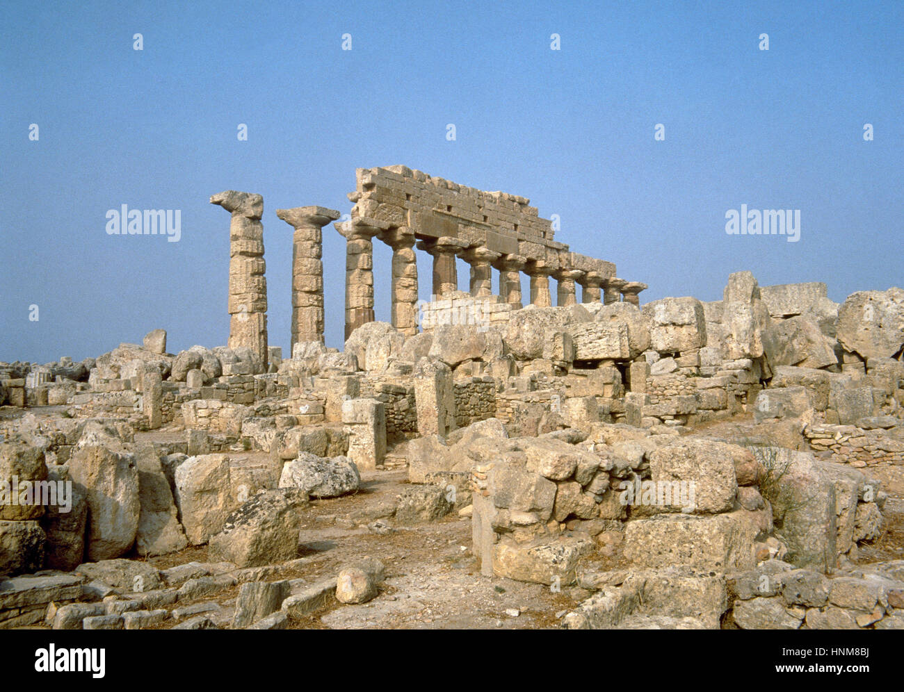 Italy. Sicily. Temple C at Selinus. Doric style. Greek temple. 6th century. Stock Photo