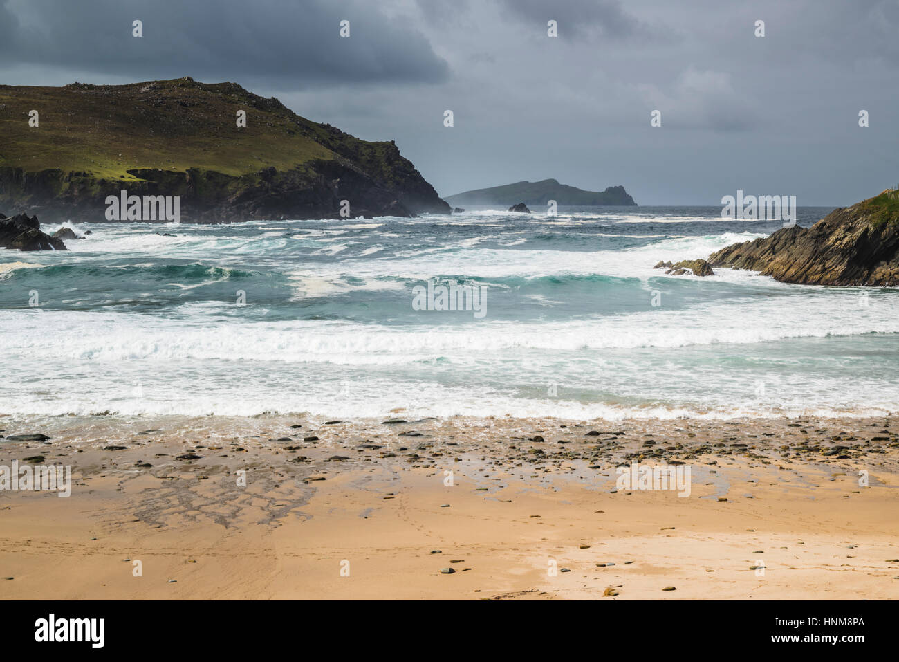 Clogher Beach and Bay, Clogher, Dingle Peninsula, County Kerry, Ireland Stock Photo