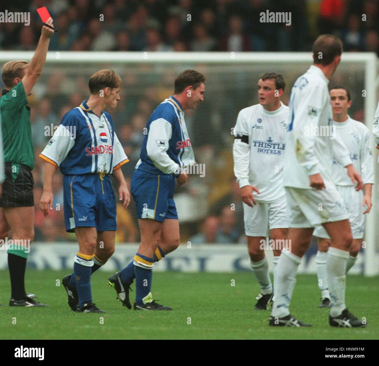 DAVID HIRST GETS HIS MARCHING ORDERS FROM REF GRAHAM POLL 30 September 