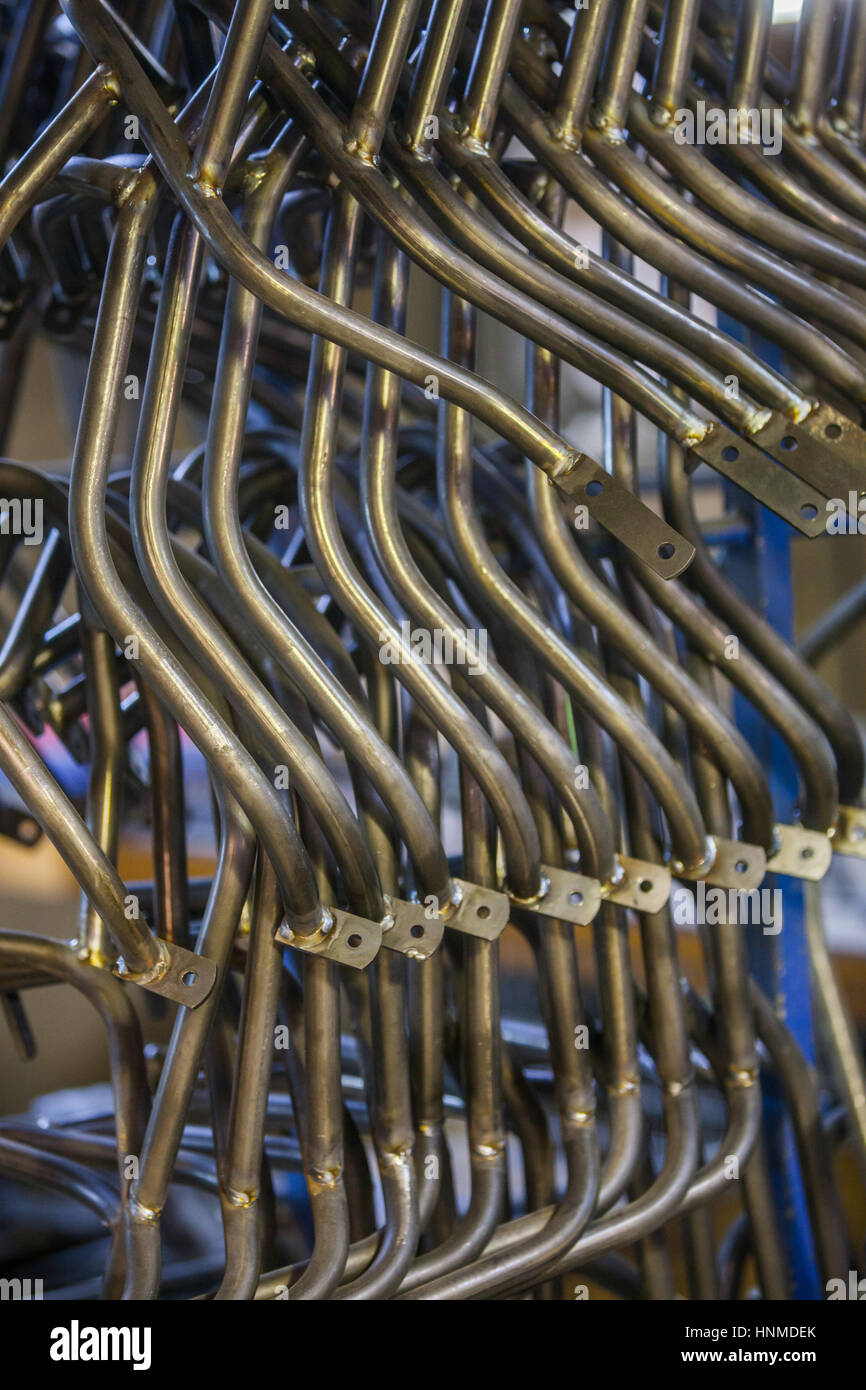 Close up shot of some bent metal bars Stock Photo Alamy