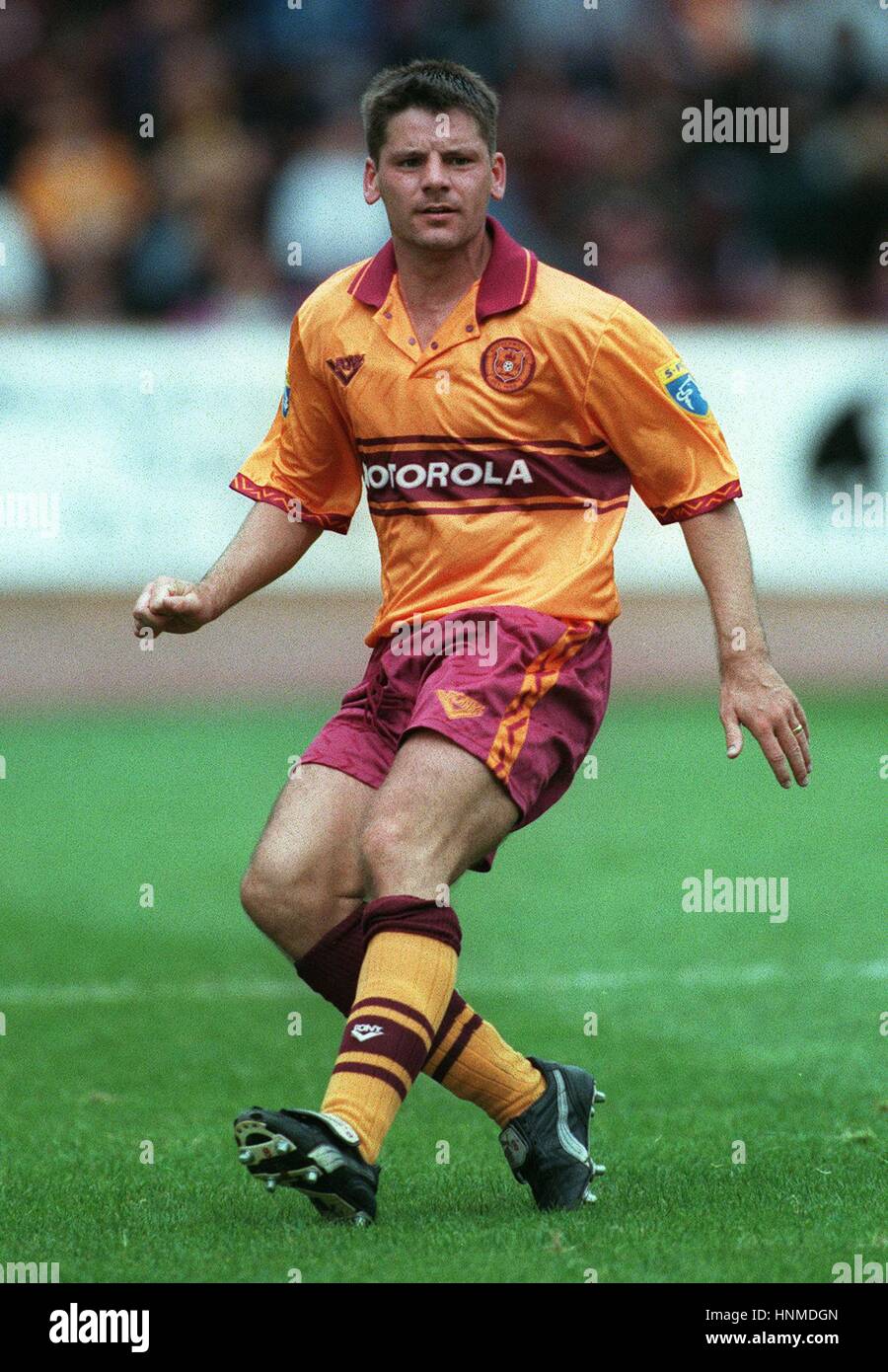 EDDIE MAY MOTHERWELL FC 14 August 1995 Stock Photo