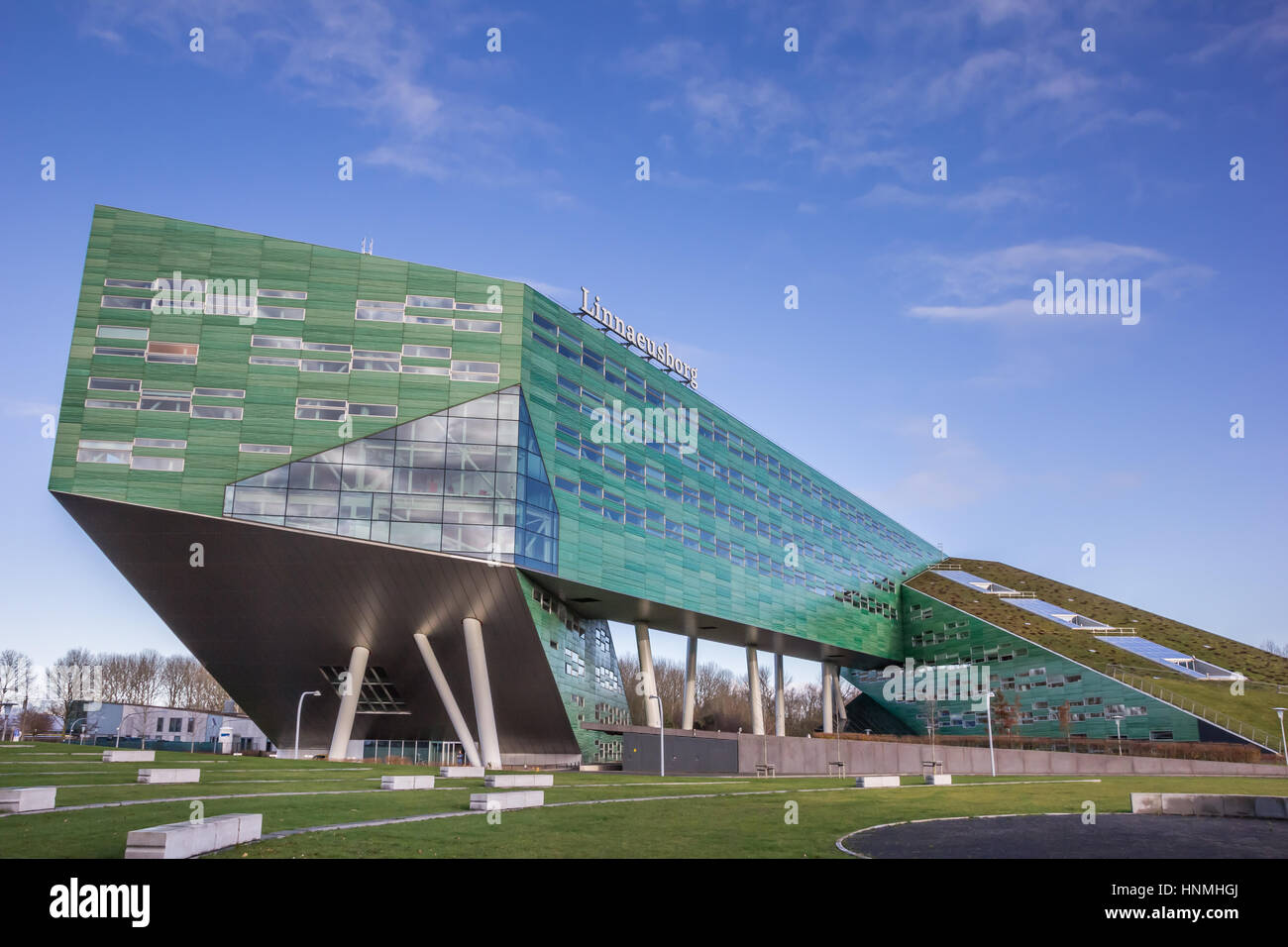 Modern building of the Groningen university in the Netherlands Stock Photo