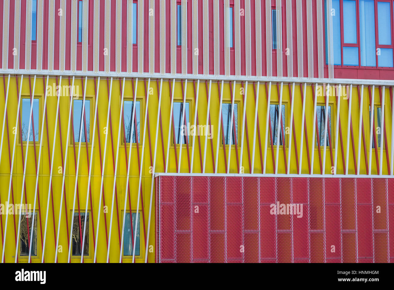Groningen Library Detail of a modern building of the Groningen university in the ...