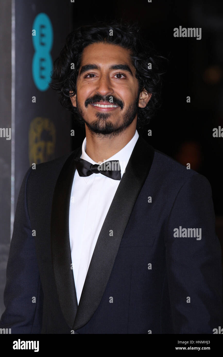 LONDON - FEB 12, 2017: Dev Patel attends The EE British Academy Film ...