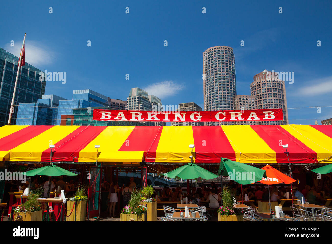 Boston, Massachusetts,USA - July 15,2016: The famous restaurant Barking Crab.Located in Boston and Newport, the Barking Crab has become one of the cit Stock Photo