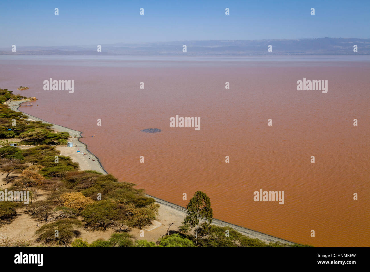 An Elevated View Of Lake Langano, Oromia Region, Ethiopia Stock Photo