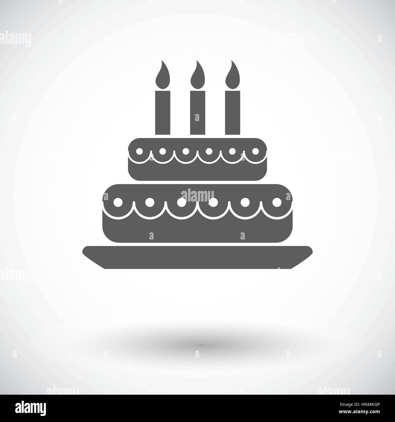 Cake. Single flat icon on white background. Vector illustration Stock ...