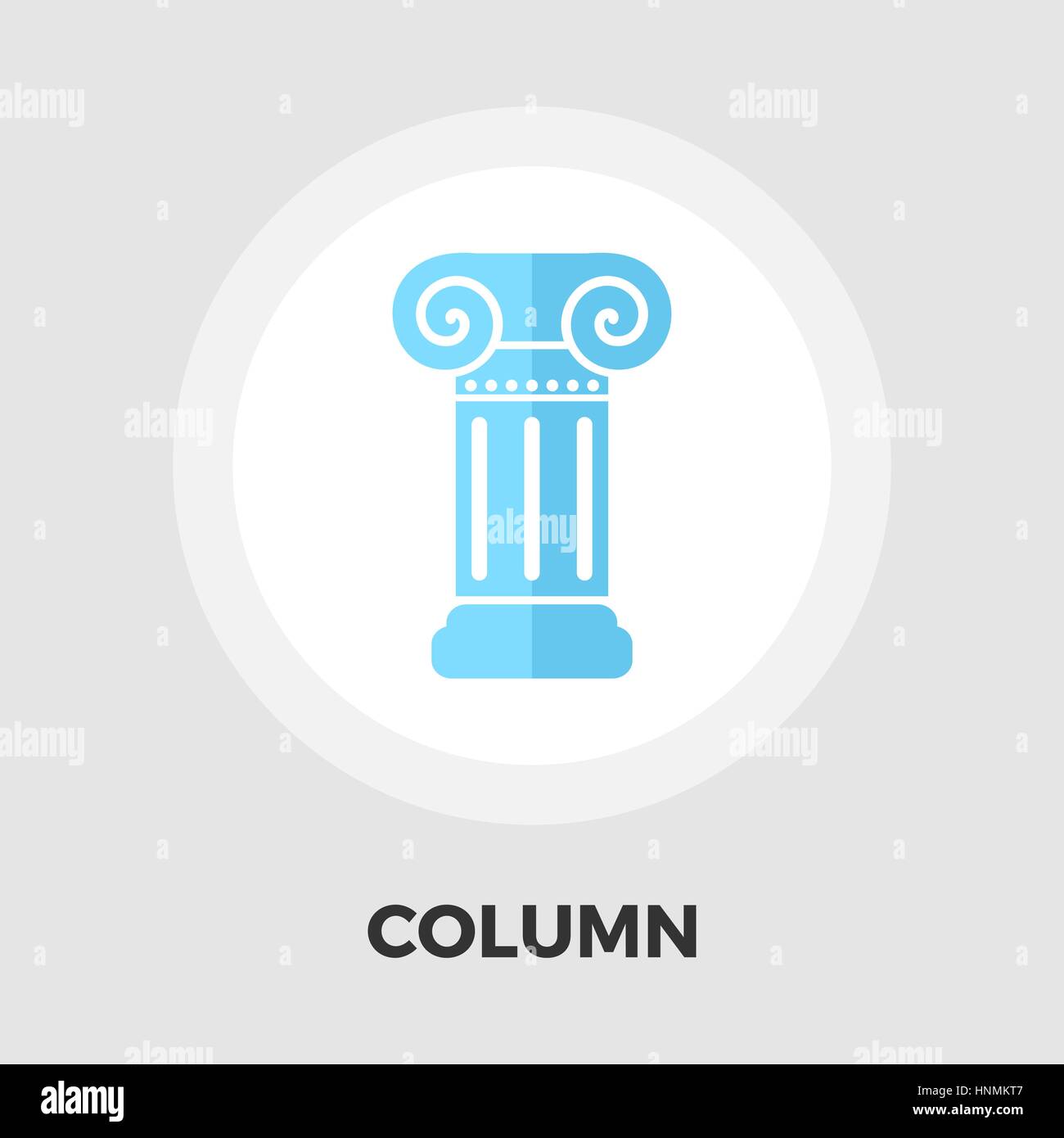 Column icon vector. Flat icon isolated on the white background