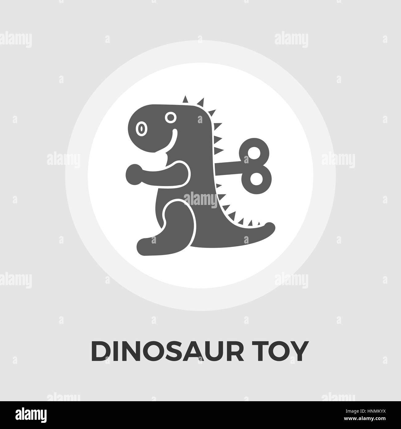 Dinosaur toy Icon Vector. Flat icon isolated on the white background. Editable EPS file. Vector illustration. Stock Vector