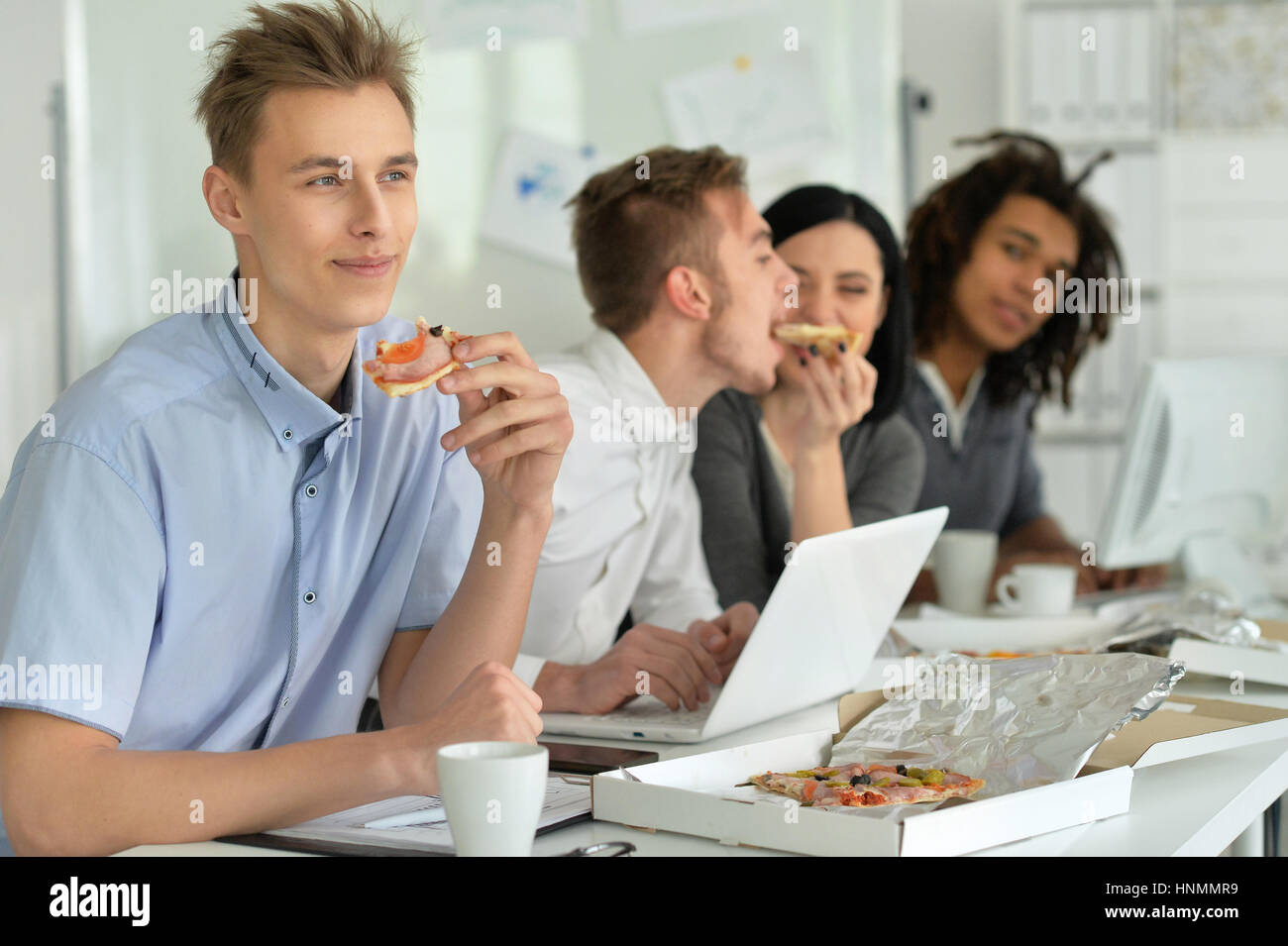 young people on break   Stock Photo