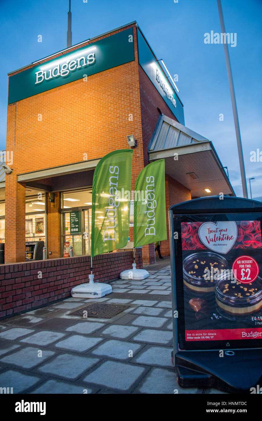 Aberystwyth, Wales, UK. 14th Feb, 2017. Budgens supermarket chain has today (Feb 14 2017