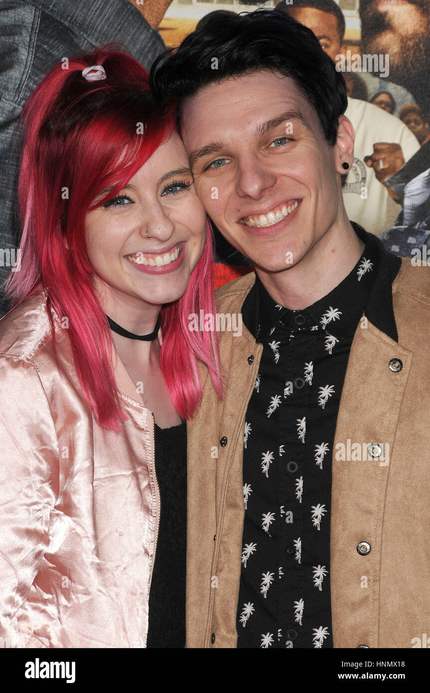 Los Angeles, California, USA. 13th Feb, 2017. Actress CARLY INCONTRO, Actor  BRUCE WIEGNER at the ''Fist Fight'' Premiere held at the Regency Village  Theater, Westwood CA Credit: Paul Fenton/ZUMA Wire/Alamy Live News