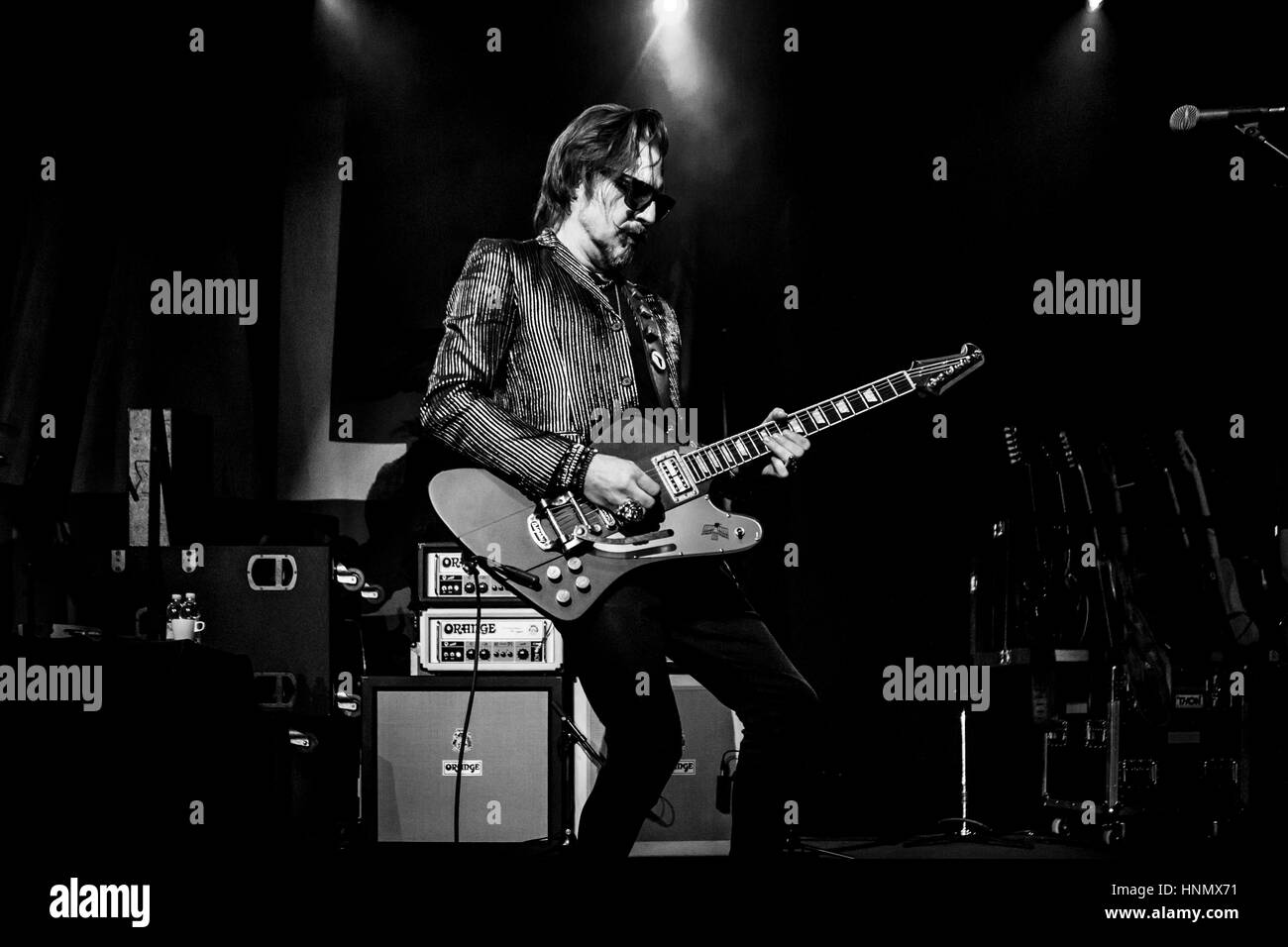 Milan, Italy. 14th Feb, 2017. American rock band Rival Sons perform live at Alcatraz during the tour for their last album “Hollow Bones” Credit: Mairo Cinquetti/Alamy Live News Stock Photo