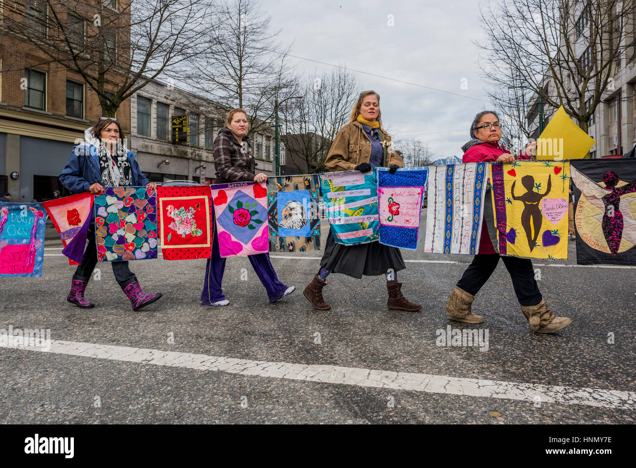 Downtown Eastside Women's Memorial march, Vancouver, British Columbia, Canada. Credit: Michael Wheatley/Alamy Live News Stock Photo