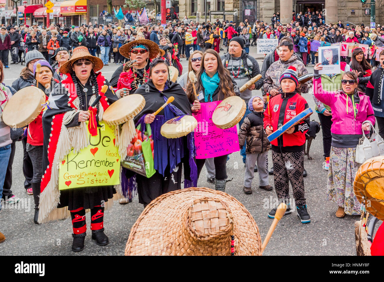 Downtown Eastside Women's Memorial march, Vancouver, British Columbia, Canada. Credit: Michael Wheatley/Alamy Live News Stock Photo