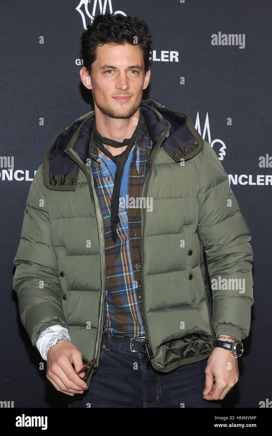 New York, USA. 14th Feb, 2017. Garrett Neff attends the Moncler Grenoble  fashion show during 2017 New York Fashion Week at The Hammerstein Ballroom  on February 14, 2017 in New York City.
