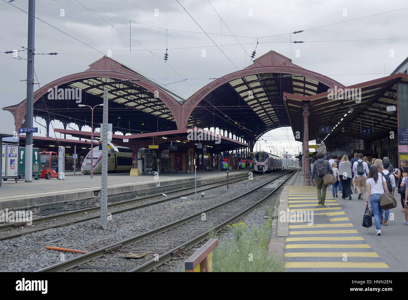 Strasbourg, France. 19th Aug, 2016. View of the train station in French Strasbourg, taken on 19.