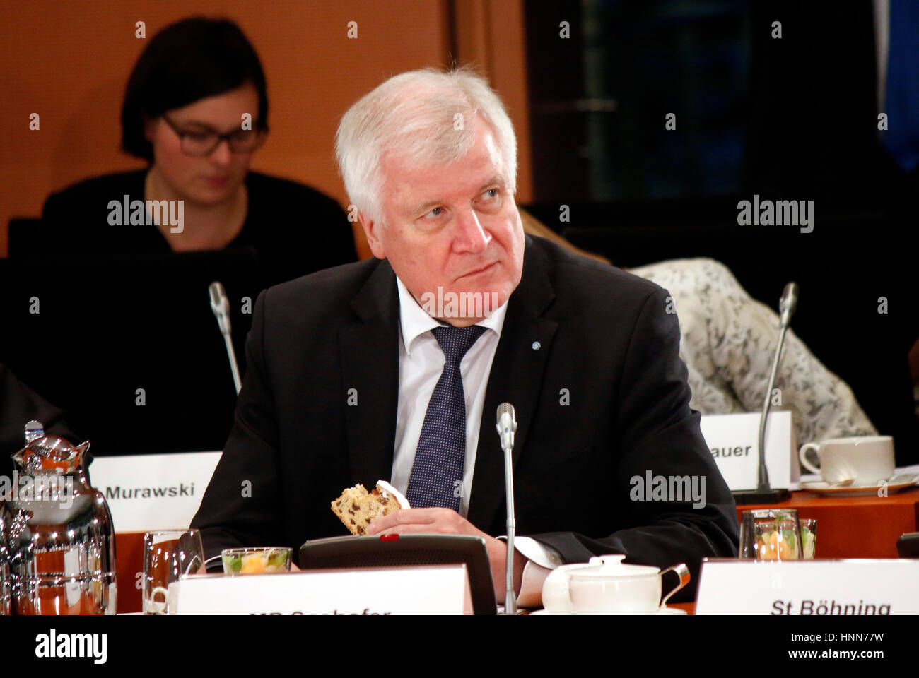 Horst Seehofer - Treffen der dt. Bundeskanzlerin mit den Ministerpraesidenten der Laender, Bundeskanzleramt, 8. Dezember 2016, Berlin. Stock Photo