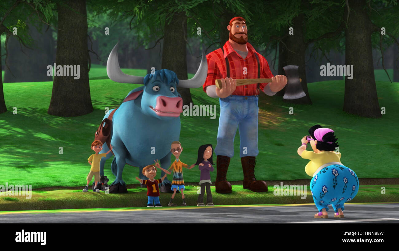 Paul Bunyan And Babe The Blue Ox Cartoon
