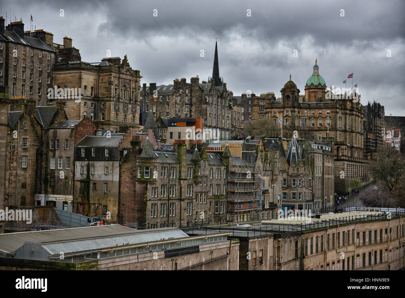 Edinburgh houses and buildings Stock Photo