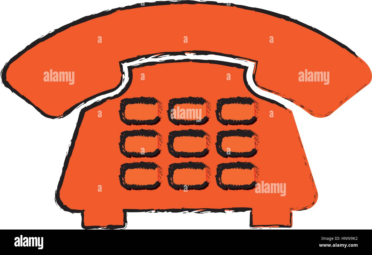 Telephone communication technology icon vector illustration graphic ...
