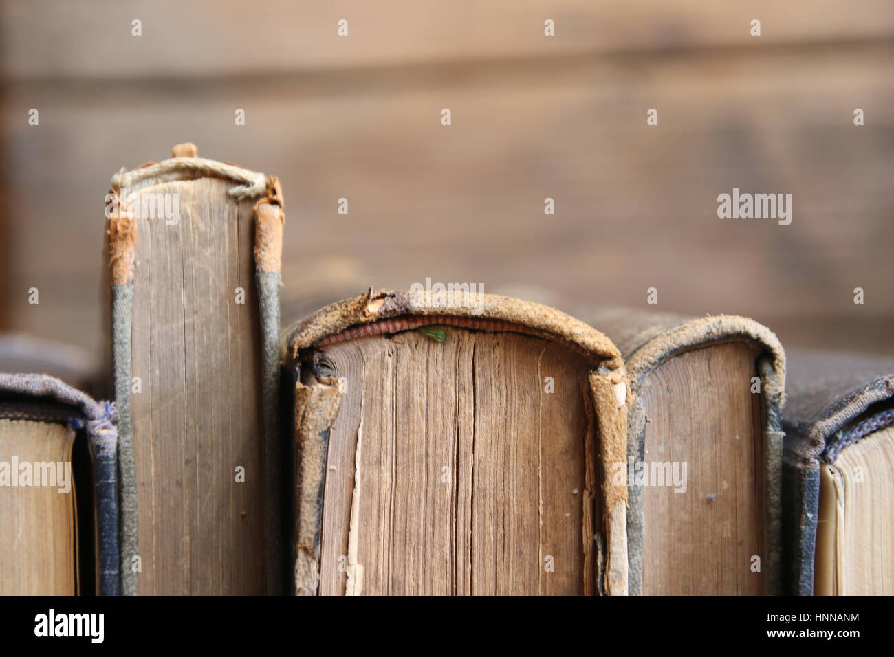 studying idea, vintage books, soft focus Stock Photo