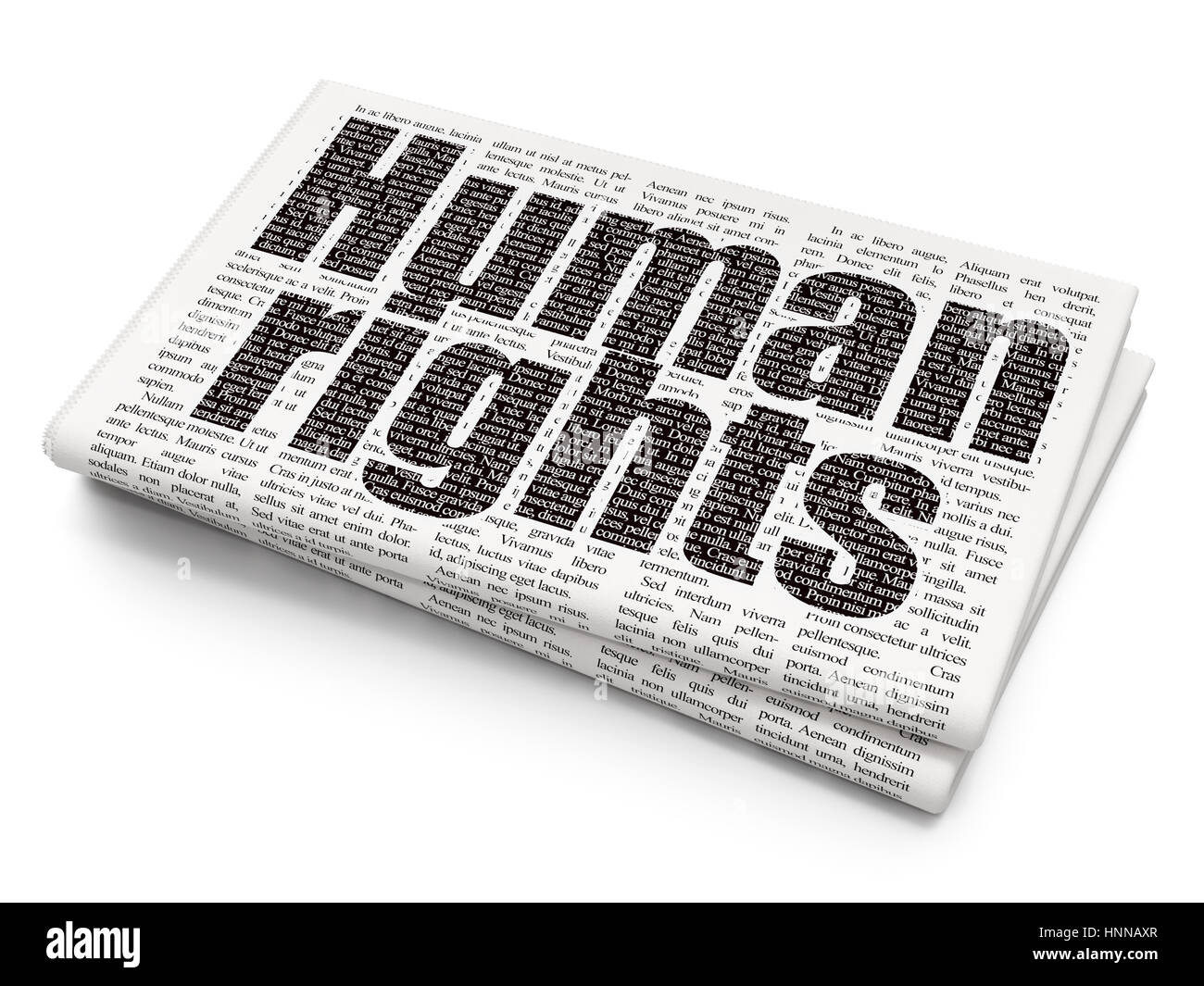 Political Concept Human Rights On Newspaper Background Stock Photo Alamy
