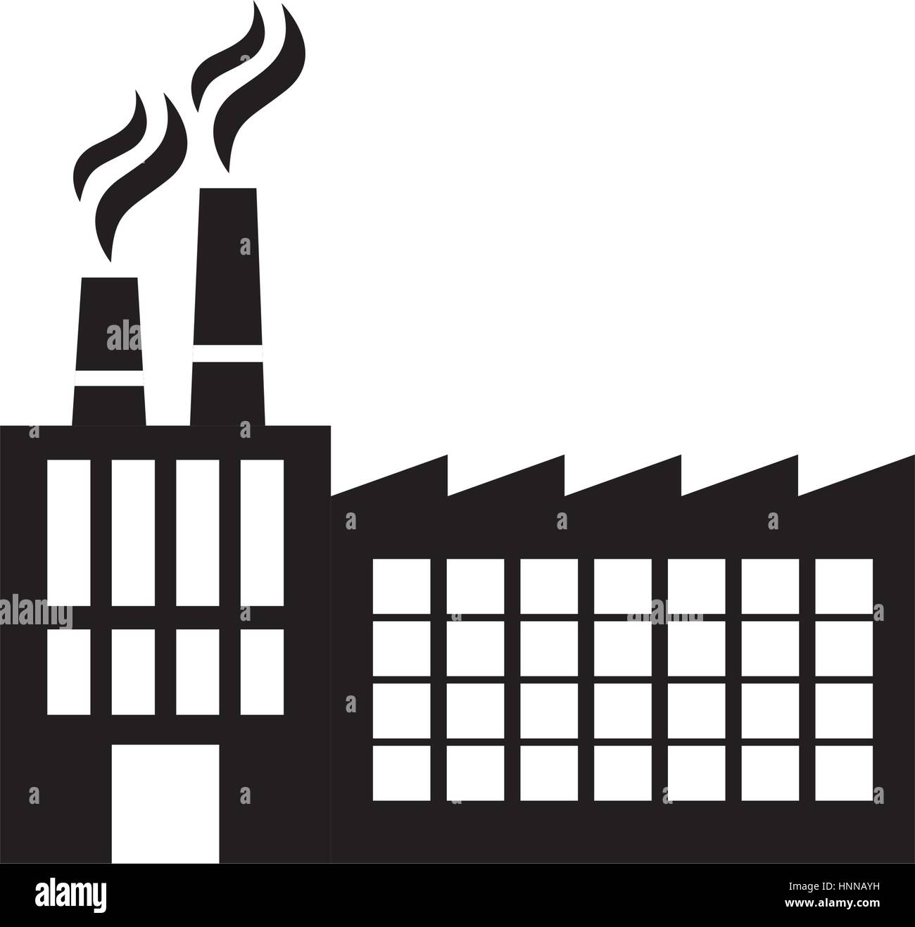 Factory or industry building symbol icon vector illustration graphic ...