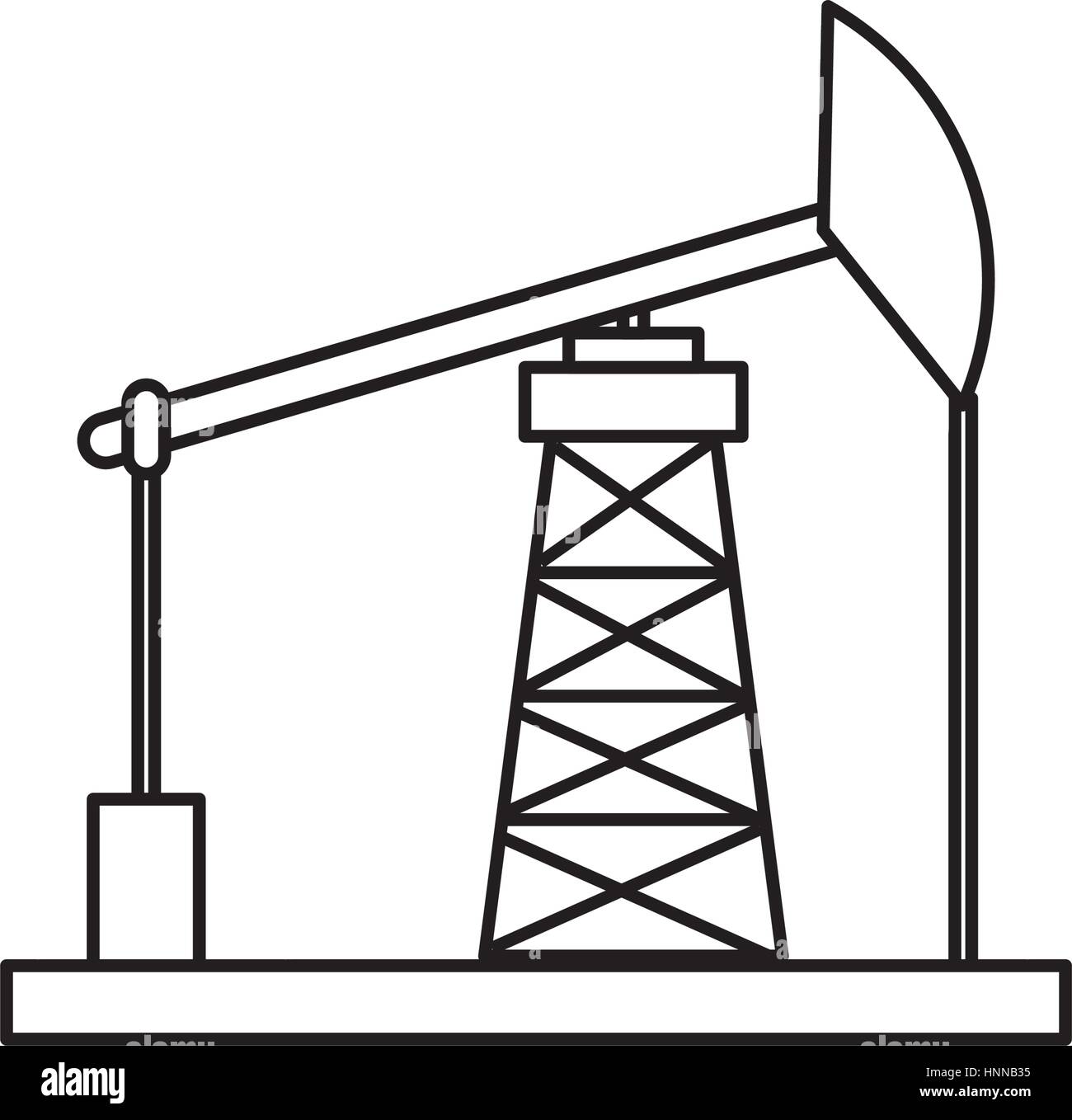 Oil pump machinery icon vector illustration graphic design Stock Vector ...