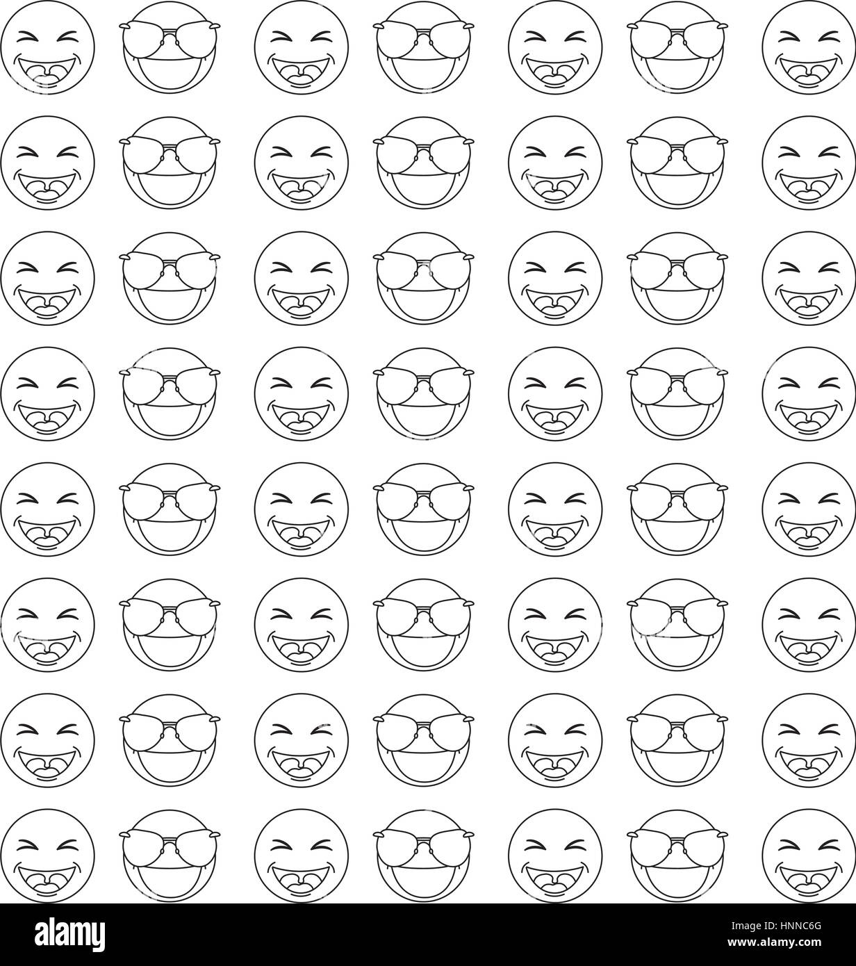 Funny emoticon cartoon icon vector illustration graphic design Stock ...