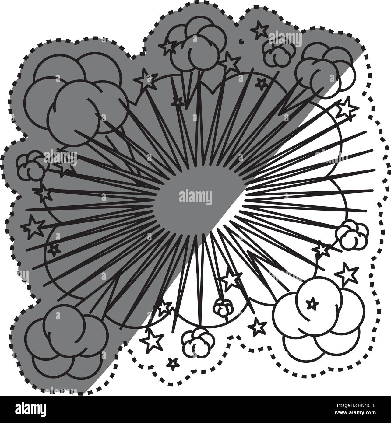 Comic explosion cartoon icon vector illustration graphic design Stock ...