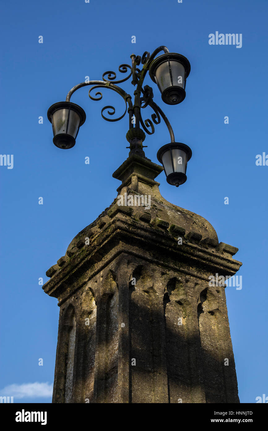 Top section of the Jubilee Fountain on Silver Street in Axminster, Devon. Stock Photo
