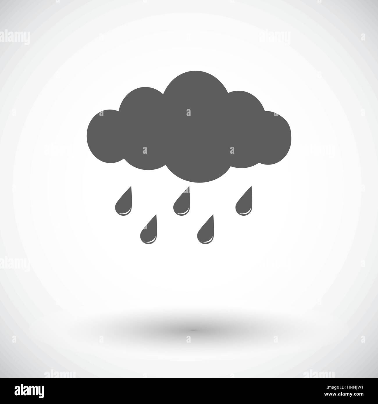 Rain. Single flat icon on white background. Vector illustration Stock ...