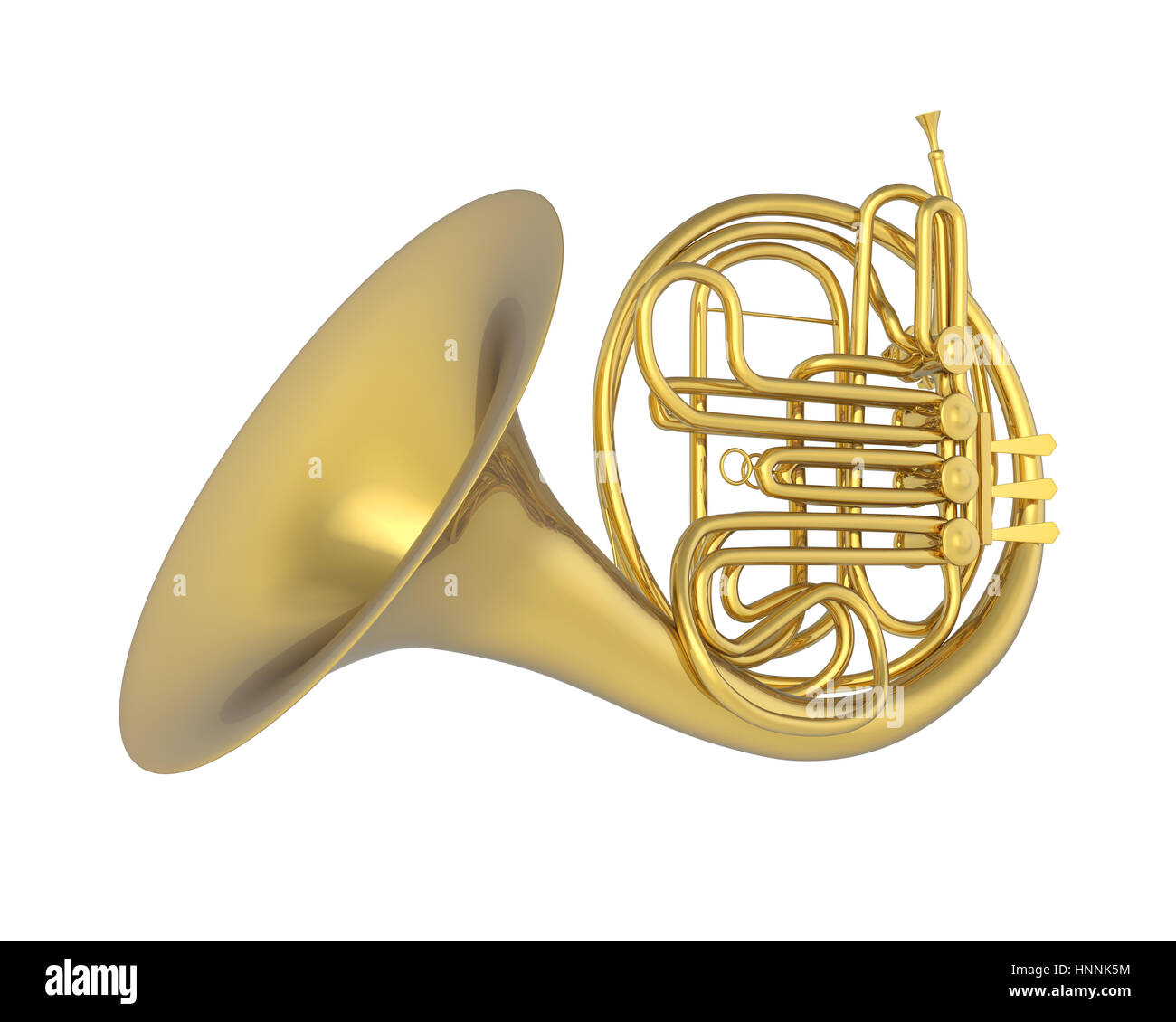 French Horn Isolated Stock Photo Alamy