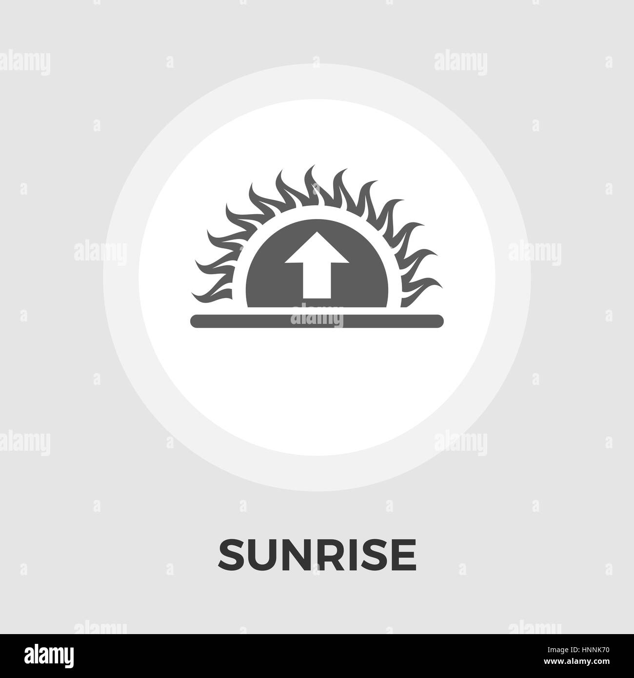 Sunrise icon vector. Flat icon isolated on the white background ...