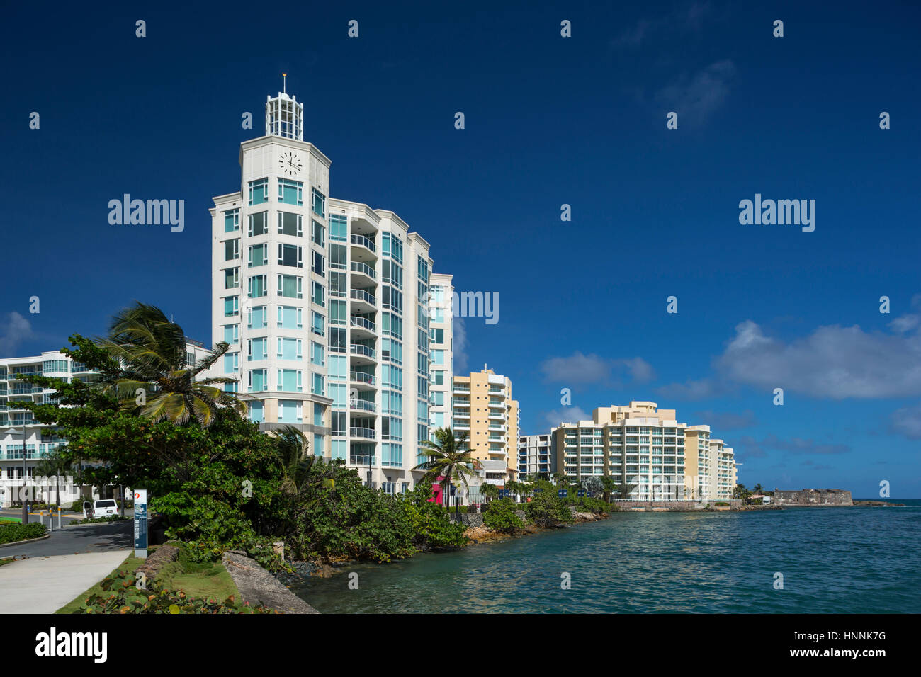 CARIBE SKYLINE EL BOQUERON SAN JUAN PUERTO RICO Stock Photo - Alamy