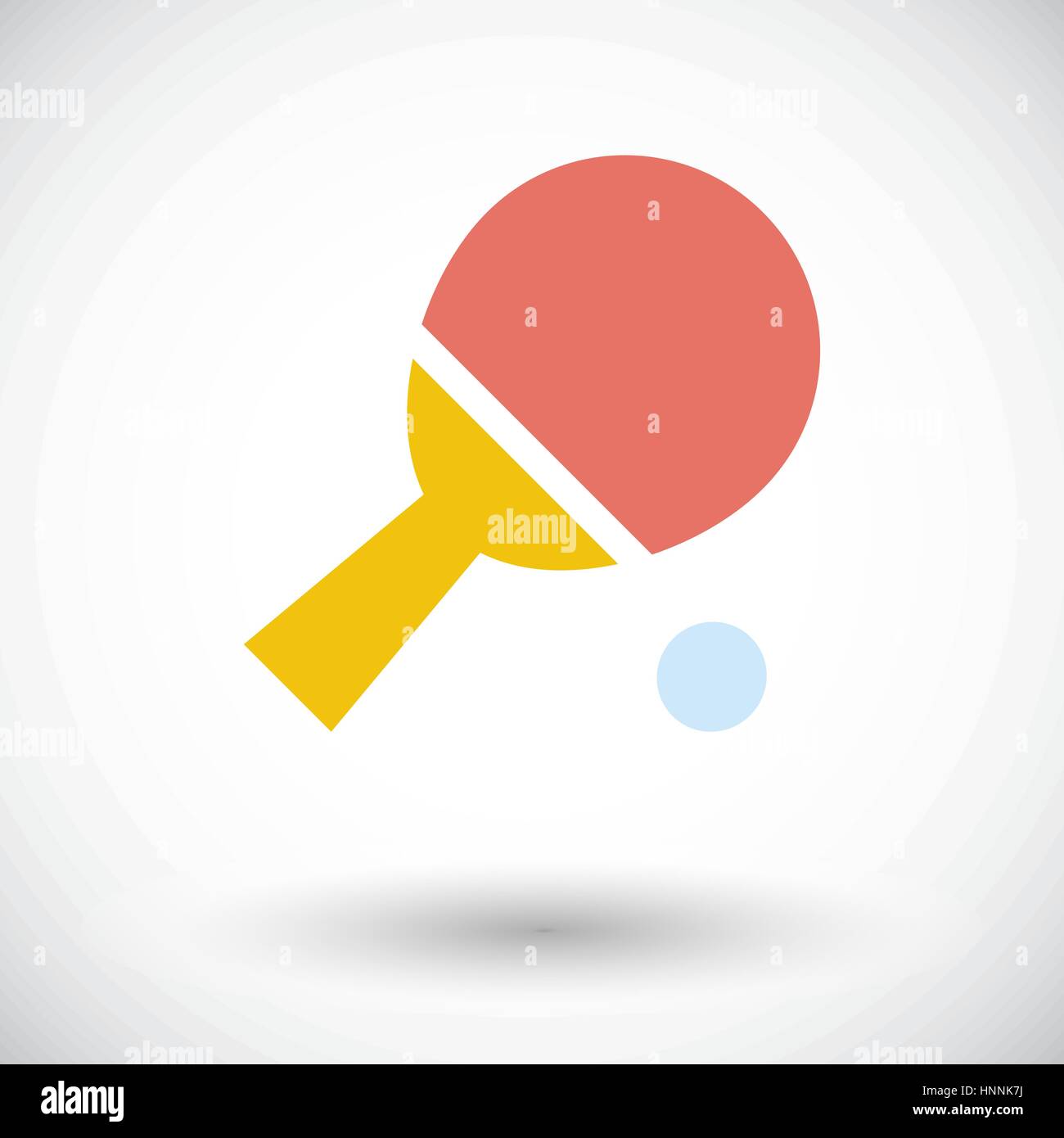 Table tennis. Single flat icon on white background. Vector illustration ...
