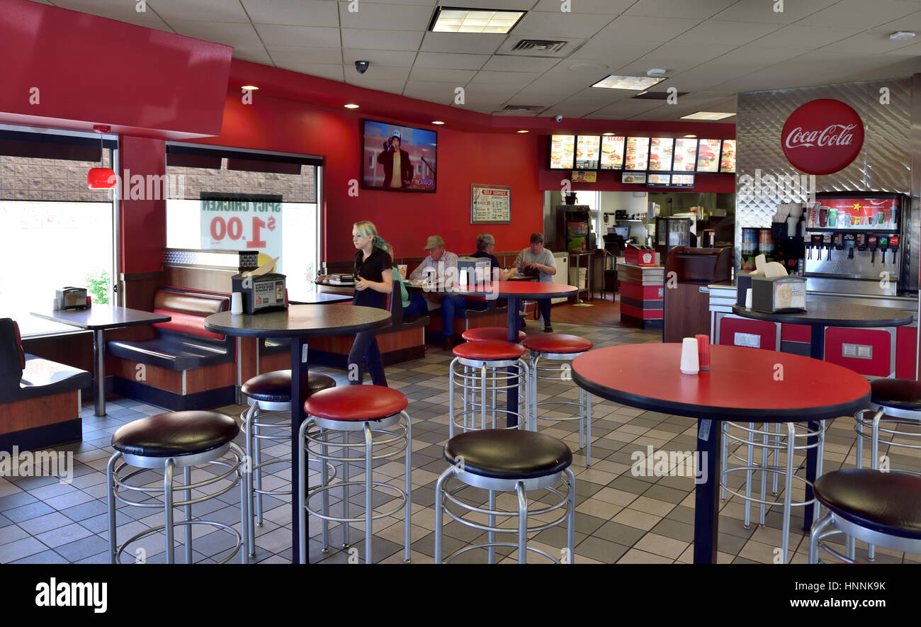 Inside carl's jr hamburger restaurant hi-res stock photography and ...