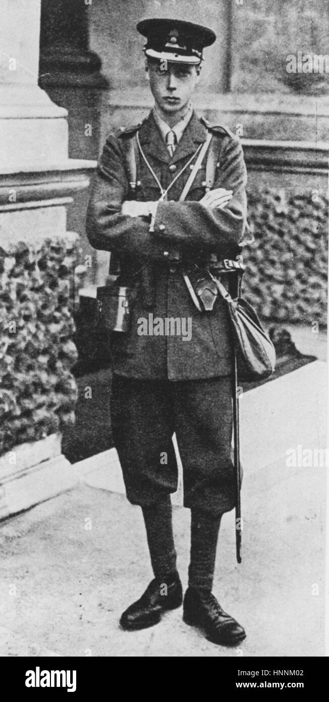 PRINCE OF WALES (1894-1972) in Army uniform about 1918 Stock Photo - Alamy
