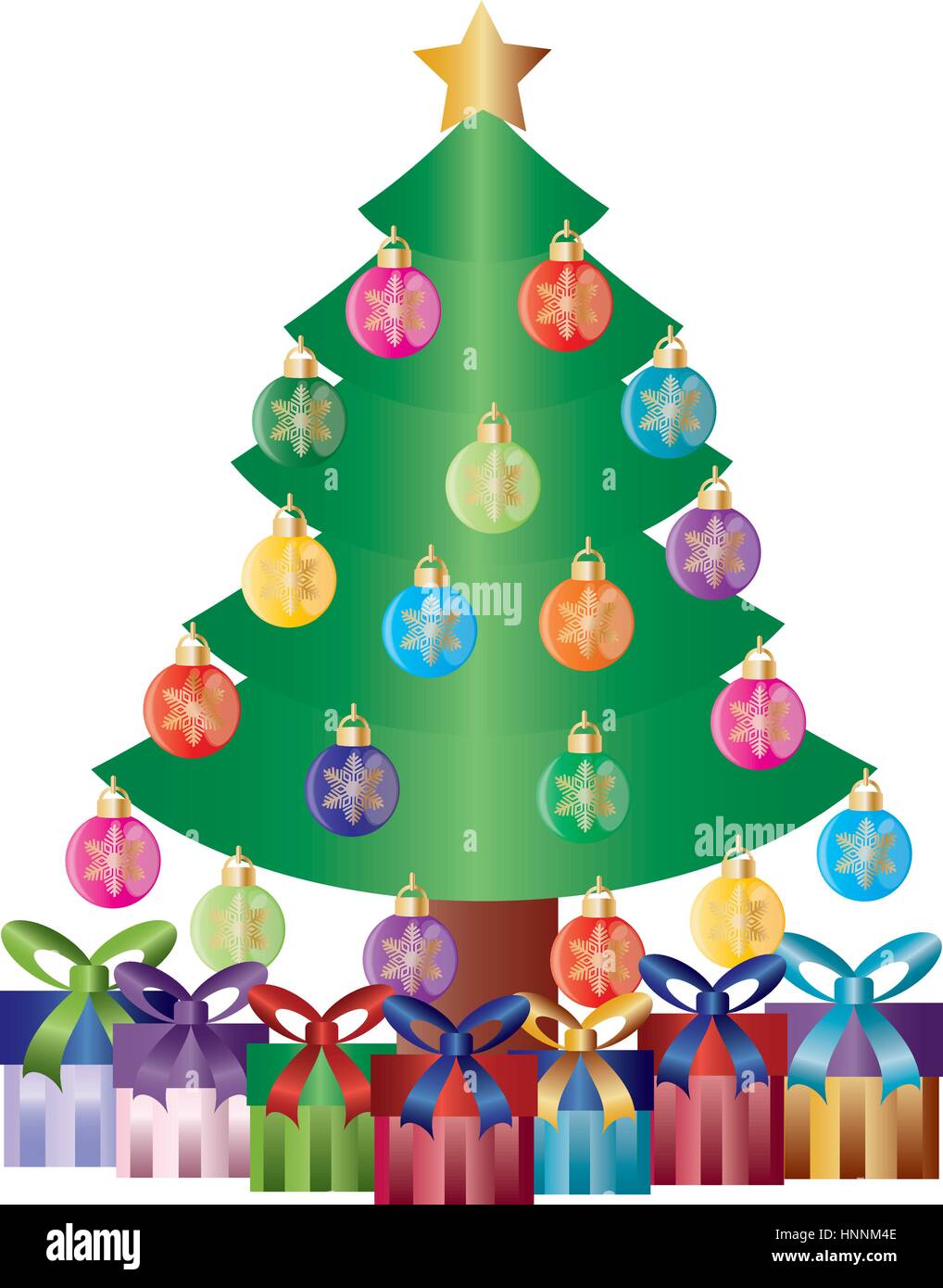 Star topper christmas tree Stock Vector Images Alamy