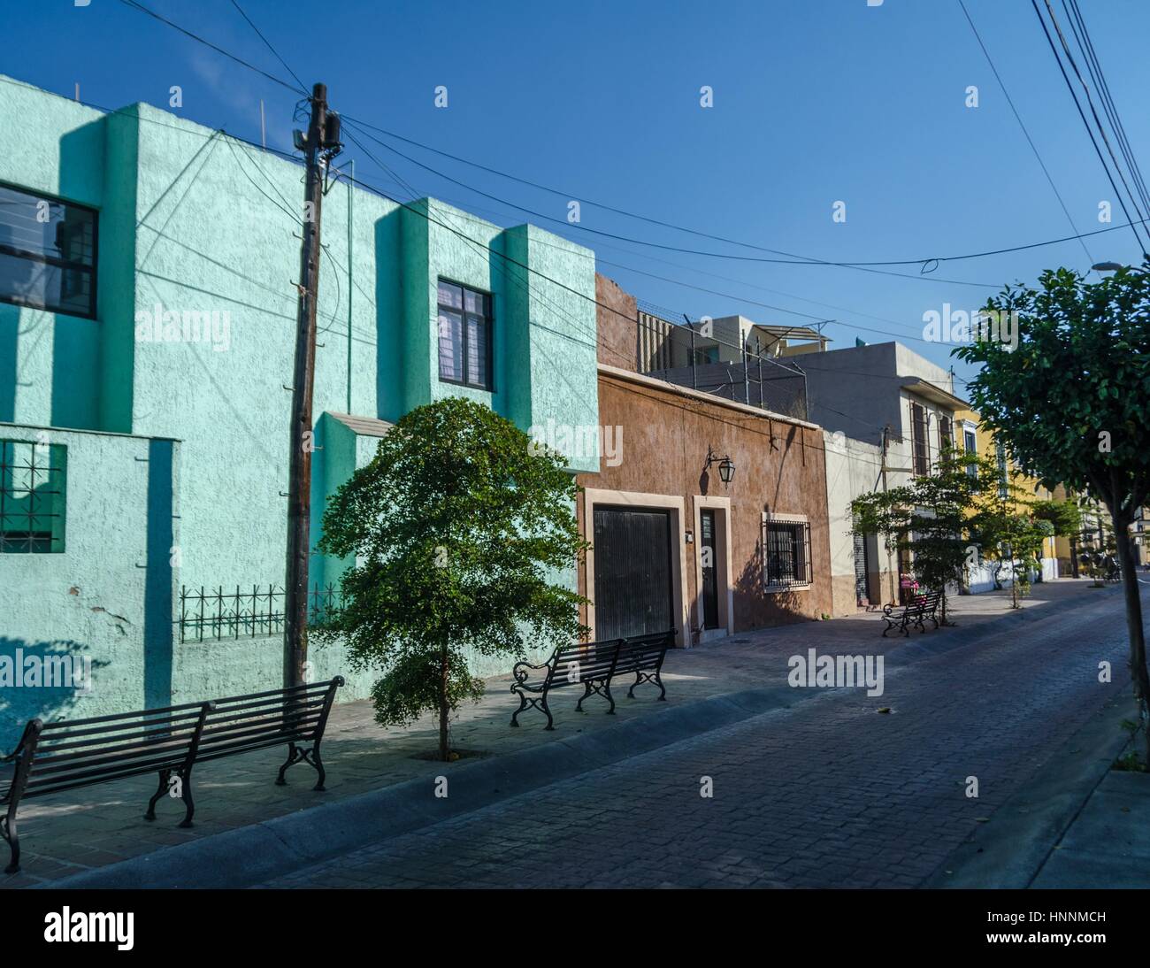 An interesting example of architecture in Tlaquepaque, Guadalajara, Mexico. Stock Photo
