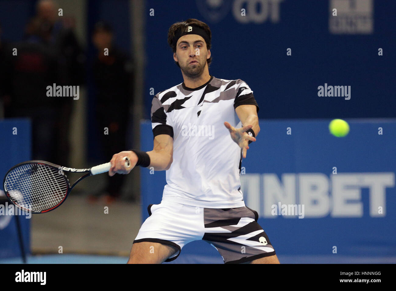 Sofia, Bulgaria February 9, 2017 Nikoloz Basilashvili (pictured