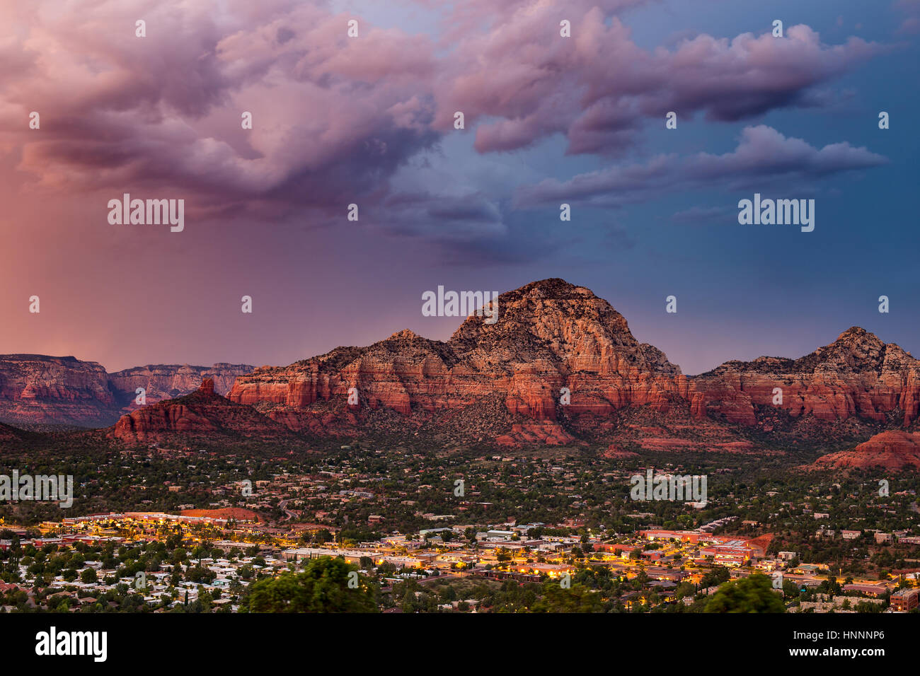 Sunset from Airport Mesa in Sedona, Arizona Stock Photo - Alamy