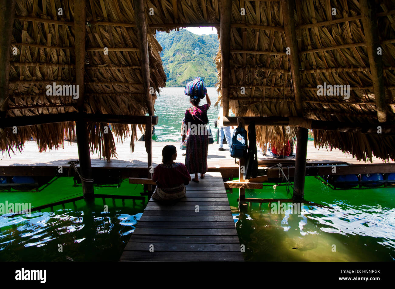 Scenes in Atitlan Lake, Guatemala Stock Photo