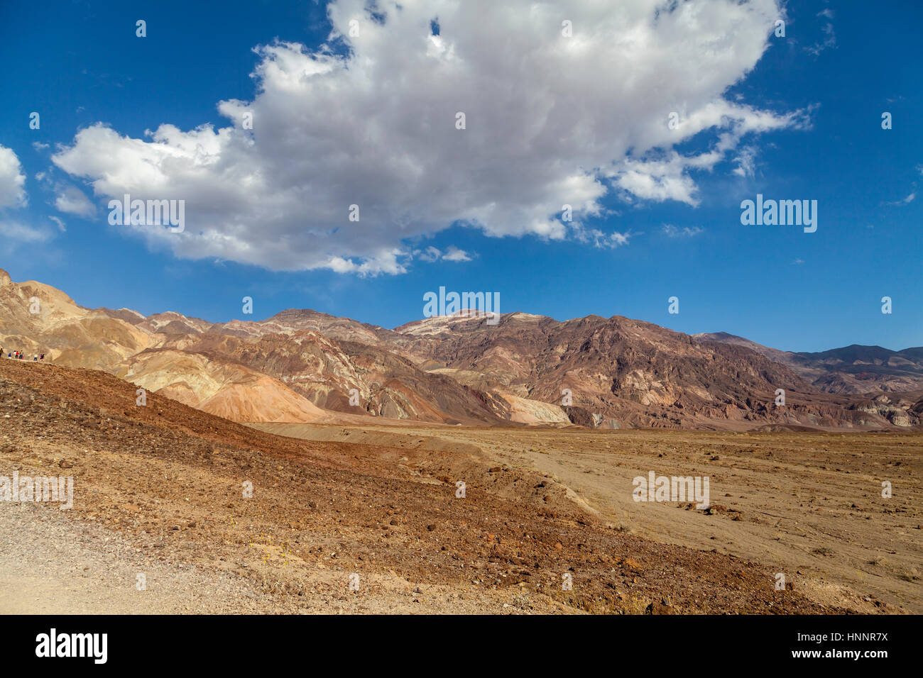 Clouds floating over a mountain range in the Death Valley National Park, California, USA Stock Photo