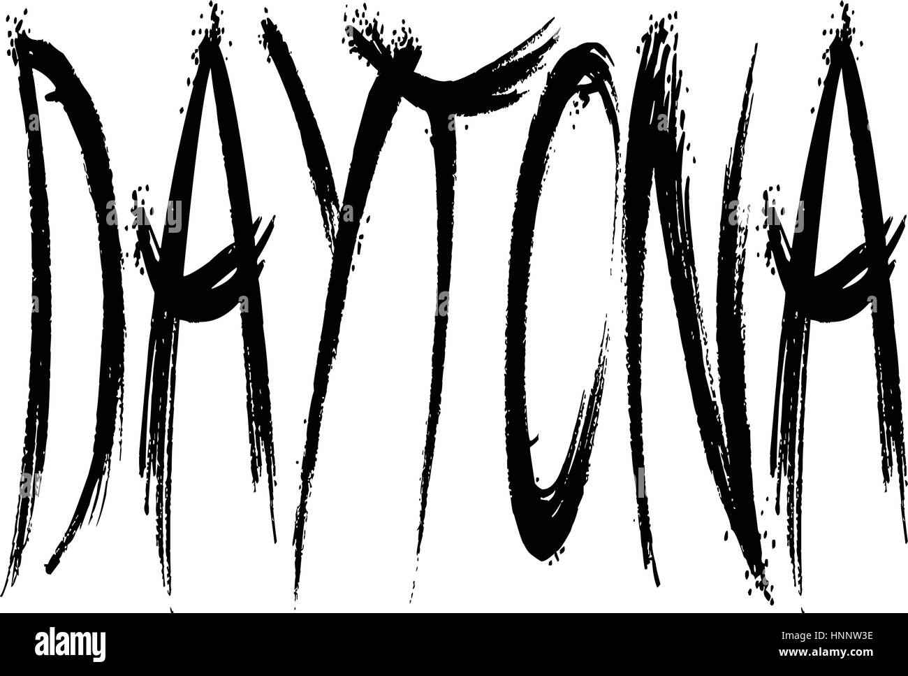 Daytona text sign illustration on white Background Stock Vector