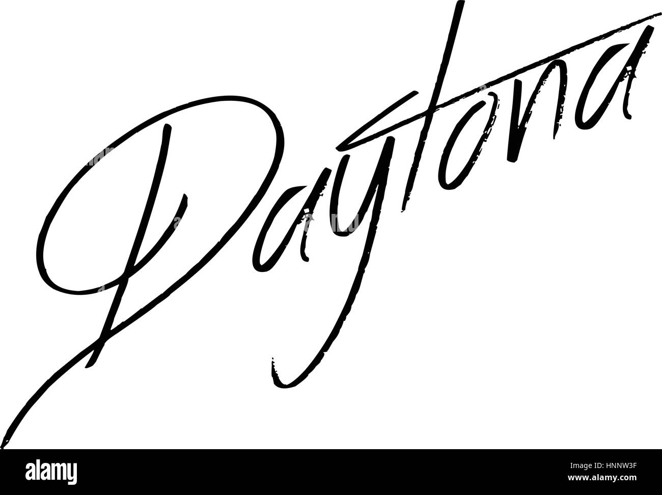 Daytona text sign illustration on white Background Stock Vector